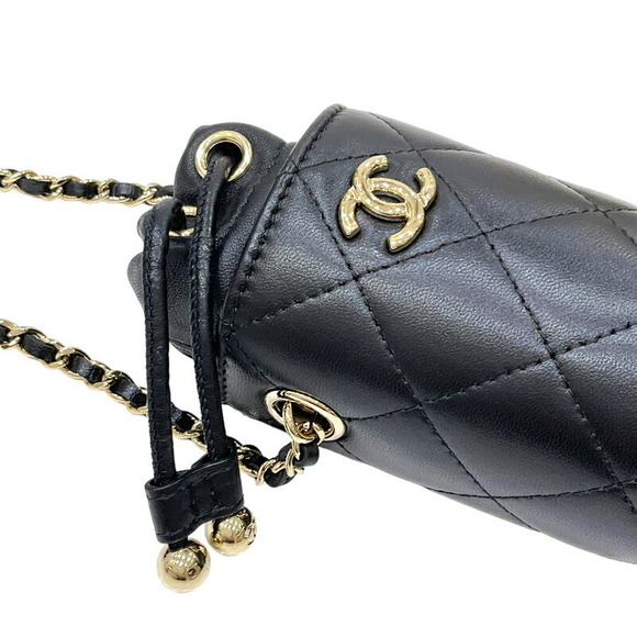 Chanel Matelasse Mini Bucket Bag Lambskin Black - Picture 8 of 8